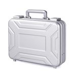 urecimy Metal Briefcase Aluminum Toolbox Cash Case Notebook Briefcase Medical Portable Case with Foam