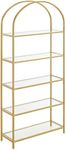 Vasagle 5 Tier Bookcase, Tempered G