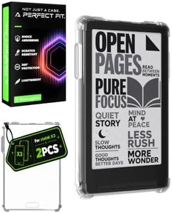 Kepuglow 2-Pack Clear Case for Xteink X3 E-Book Reader Case Ultra-Thin Flexible TPU Protective Cover, Shockproof Anti-Scratch Transparent Back Shell, Slim Lightweight Fit (for X3-2 Pack)