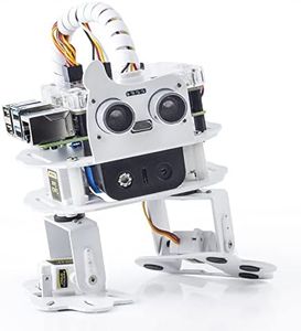SUNFOUNDER PiSloth AI Programmable 4-DOF Robot Kit for Raspberry Pi Dancing, Obstacle Avoidance, Object Tracking, TTS, Multifunctional DIY Bionic Robot for Kids and Adults