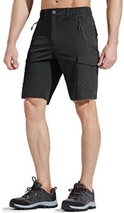 Comallan Pantalon Corto Hombre Secado Rápido Pantalones Trekking Senderismo Cargo Trabajo Cortos y con Bolsillos con Cremallera