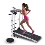 PowerMax Fitness MFT-400 Non-Electric Manual Treadmill For Home Use with Multifunction (Jogger, Twister, Sit-Up, Ropes), 2-Level Incline, Vertical Foldable, 100kg Max User Weight, DIY (DO IT Yourself)