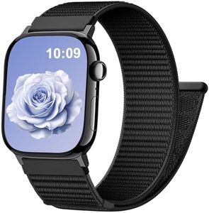 Zedoli Nylon Sport Loop Band Compatible with Apple Watch Band 44mm 46mm 45mm 49mm 42mm Women Men, Soft Stretchy Braided Elastic Strap for iWatch Series 11 10 9 8 7 6 5 4 3 2 1 SE Ultra 2 3, Black