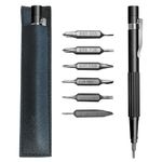 RT Crafts 12 bits in 1 Pen Precision Screwdriver Set. Eyeglasses Screwdriver Set with 6 Flat bits and 6 Philips to Repair Computer and Small Toys. Tiny Screwdriver Set of Pocket Size with Clipper.