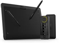 XENCELABS Wireless Drawing Tablet Medium with Quick Keys, Pen Tablet with 2 Battery-Free Pens, 12" Graphics Tablet for Windows/macOS/Linux, Black