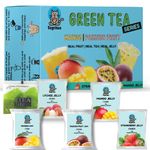 Best Bubble Tea DIY Kit | Ready In 1 Minute | 500ml Per Serving (Passion Fruit | Mango Green Tea, 12 Servings)