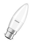 OSRAM LED BASE CLASSIC B / LED lamp, classic mini candle shape, with bayonet base: B22d, 5 W, 220…240 V,5 W equivalent 40 W , frosted, 2700 K, pack of 3