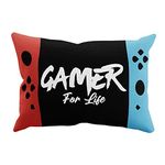 GAMER Rectangle Cushion Pillow | Super Soft Two Sided For Life Design | Perfect for Any Room Or Bedroom, Multi, 40 x 25cm