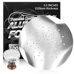 Hookah Foil 5.5 Inches 0.03mm Pre Punched Hookah Shisha Aluminum Foil with Holes Bowl Cover Hookah Screen Easy to Pull Replace (100pcs)