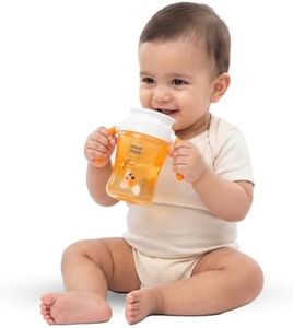 Mee Mee Baby Trainer Plastic Sippy Cup | Soft Spout, Leakproof Sipper for Toddlers | Dual Handle for Easy Grip | Non -Toxic, Lightweight & BPA Free, Orange (240 Ml)