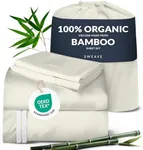 100% Organic Viscose Derived from Bamboo Queen Sheet Set - The Only Sheets with 100% Pure Viscose & No Blend - Luxuriously Soft, Breathable & Naturally Cooling - Ideal for Sensitive Skin - Ivory