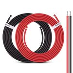 10 Gauge Wire - iGreely Solar Panel Wire 30Ft Black & 30Ft Red 10AWG(6mm²) Tinned Copper PV Wire UV Resistant Cable for Solar Panel MPPT Controller Boat Marine Automotive RV Outdoor