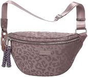 INICAT Fanny Packs for Women,Fashion Waist Packs Crossbody Bum Bag with Adjustable Strap for Travel Sport(Leopard-Gray)