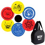 NQV Disc Golf Set,Disc Golf Starter Set-6 Pack Driver, Mid-Range and Putter Discs with Disc Golf Bag for Outdoor and Backyard(Black Bag)