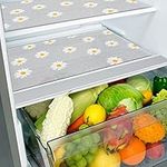 9 Pcs Refrigerator Liners, Shelf Liners Drawer Liners 45 * 30CM Waterproof Washable Non-Slip EVA Cabinet Liner for Refrigerator Drawer Placemat Cupboard BPA Free No Cutting Home Kitchen Gadgets