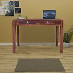 PLATINUM WOOD DECOR Solid Sheesham Wood Highfield Multipurpose Study/Computer/Console/Workstation/Desktop Table Desk for Home/Office with Storage of Two Drawers, Assembly Required, DIY(Do It Yourself), Natural Honey Oak Finish