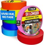 Colored Masking Tape - 7 Rolls, 55 