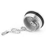 40mm Diameter Deck Fill with Chain, Boat Fuel Tank,316 Stainless Steel Polished Marine Boat Hardware Diameter Filler, Gas Keyless for Yacht