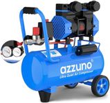 AZZUNO 8 Gallon 2 HP Oil-Free Air Compressor, 4.2 CFM @ 90 PSI, 116 Max PSI | 70dB Ultra Quiet Air Compressor, Portable Steel Tank for Tire Inflation, Auto Repair, Woodwork Nailing & Spray Painting