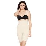 Zivame All Day Highwaist Butt Enhancing Thigh Shaper & Tummy Shaper - Oyster White