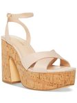 Madden Girl Women's Riio Heeled Sandal, Natural Canvas, 9 UK