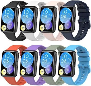 SenMore 8 Bracelets Compatibles avec Huawei Watch Fit 2 Strap Sport Band Bracelets de Remplacement en Silicone pour Huawei Watch Fit2 / Watch Fit 2 Active/Watch Fit 2 Elegant
