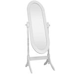 Vida Designs Nishano Cheval Mirror Free Standing Full Length Floor Standing Dressing Mirror Adjustable Bedroom Furniture Wooden, White