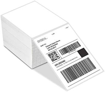 4x6 Thermal Direct Shipping Labels, Shipping Label Printer Paper, Fan-Fold Mailing Labels for Desktop Label Printer, Self-Adhesive Compatible with Zebra, Rollo, Dymo, MUNBYN, USPS 4" x 6", 500-Pack