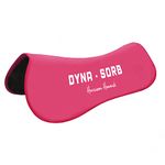 Harrison Howard Dyna-Sorb Full Shock Absorbing Memory Half Saddle Pad for Horse-Fuchsia Pink (with White Print)