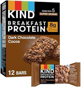 KIND Breakfast, Healthy Snack Bar, Dark Chocolate Cocoa, Gluten Free Breakfast Bars, 8g Protein, 1.76 OZ Packs (6 Count)