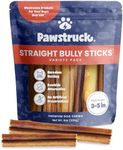 Pawstruck Natural 3-5" Bully Sticks for Small Dogs & Puppies – Single Ingredient, Low Odor & Rawhide-Free Chew Treat Bones - 100% Real Beef No Artificial Preservatives - 8 oz Bag - Packaging May Vary