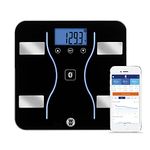 WW Scales by Conair Bluetooth Body Analysis Bathroom Scale, Measures Body Fat, Body Water, Bone Mass, Muscle Mass & BMI, 9 User Memory, 400 Lbs. Capacity