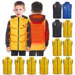 Boys Girls Heated Vest Clearance, Christmas Heating Jacket 3 Adjustable Temperature Heating Waistcoat, Children Electric USB Rechargeable Winter Thermal Vests Washable Heated Gilet Outdoor Skiing