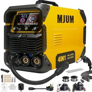 MJUM 160A 4-in-1 Welding Machine: 110V/220V Dual Voltage Flux Cored/MIG/Lift TIG/Stick Welder - IGBT Inverter Synergic Control LED Digital for Beginner Professional Home DIY and Automotive Repairs