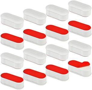 Topbuti Toilet Seat Bumper Replacement Kit for Bidet with Strong Adhesive, 16 Pcs Universal White Toilet Seat Bumpers Pads for Use with Bidets Stick On for Home and Hotel