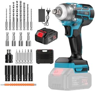 Clé à Choc Sans Fil Brushless Electrique - Boulonneuse sur Batterie Avec Jeu de Clés à Douilles pour Voiture et Maison, 4.0Ah Batterie