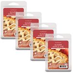 Scentsationals Warm Apple Pie 2.5 oz Scented Fragrant Wax Melts-4 Pack, cotton wood, Red, 2.5 Ounce (Pack of 4)