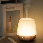 Glass Essential Oil Diffuser, 180ml Ultrasonic Aroma Diffusers for Essential Oil Large Room Diffuser, Auto-Off Timer Night Light for Gift Home Office Bedroom