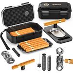 Travel Cigar Humidor Box Kit with V Cigar Cutter, Cigar Ashtray, Cigar Draw Enhancer&Punch 2-in-1 Tool, 2 Cigar Holders, Humidifier & Hygrometer, Portable Cigar Case with Accessories Set for Men Gift