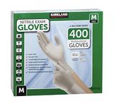 Kirkland Signature DnRbYi Nitrile Exam Multi-Purpose Medium Gloves Latex-Free, 400 Count, (467120)