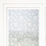 Navaris Privacy Film for Glass Windows - Frosted Window Film - Opaque Self Adhesive Covering - No Adhesives for Easy Application and Removal - Floral Print 2