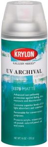 Krylon K01378000 Gallery Series UV Archival Varnish Aerosol Spray, Matte, 11 Ounce