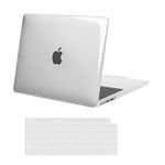 MOSISO Compatible with MacBook Air 13 inch Case 2024 2023 2022 Release M3 A3113 M2 A2681 Touch ID, Plastic Hard Shell Case & Keyboard Cover Compatible with MacBook Air 13.6 inch Case,Crystal Clear