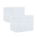 Naivees Photo Case 5" x 7" Photo Storage Boxes Inner Photo Organizer Boxes Clear Plastic Picture Boxes Transparent Craft Keeper Photo Containers for Photos, Pictures,Art (10 Pack)