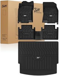 3W Floor Mats & Cargo Mats for 2021-2024 2025 Nissan Rogue, Custom Fit TPE All Weather Floor Liner Full Set Rogue Accessories Car Mats Trunk Mats Fit with The Top Position (NOT for Sport)