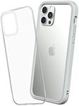 RHINOSHIELD Modular Case compatible with [iPhone 12/12 Pro] | Mod NX - Customizable Shock Absorbent Heavy Duty Protective Cover - Platinum Gray