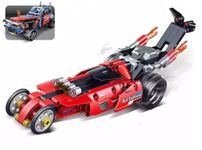 Alokik Enterprise Constructor Speed Racer Technic Pull Back Super Racer Speedy go-Kart, Flames-Wind Wheel-Speed Racing Building Block Brick Educational DIY Toys for Kids(Flames-Wind Wheel)