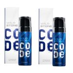 Wild Stone CODE Titanium Long Lasting No Gas Body Perfume for Men, Pack of 2 (150ml each),Spray