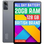 NEOCORE E2s 10.1" Android Tablet | Ultra Fast, 20GB RAM (8GB+12GB RAM Boost), CPU 8x2GHz | Mega Storage 128GB+ SD Slot up to 2TB | 15-Hours Battery | British Brand 2-Y Warranty | GPS