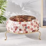 Home Centre Corsica Glass Potpourri Bowl with Metal Stand